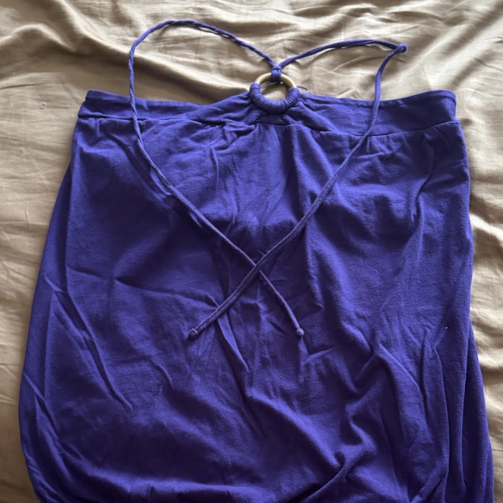 GAP Purple Cotton Tee with Printed Care Label